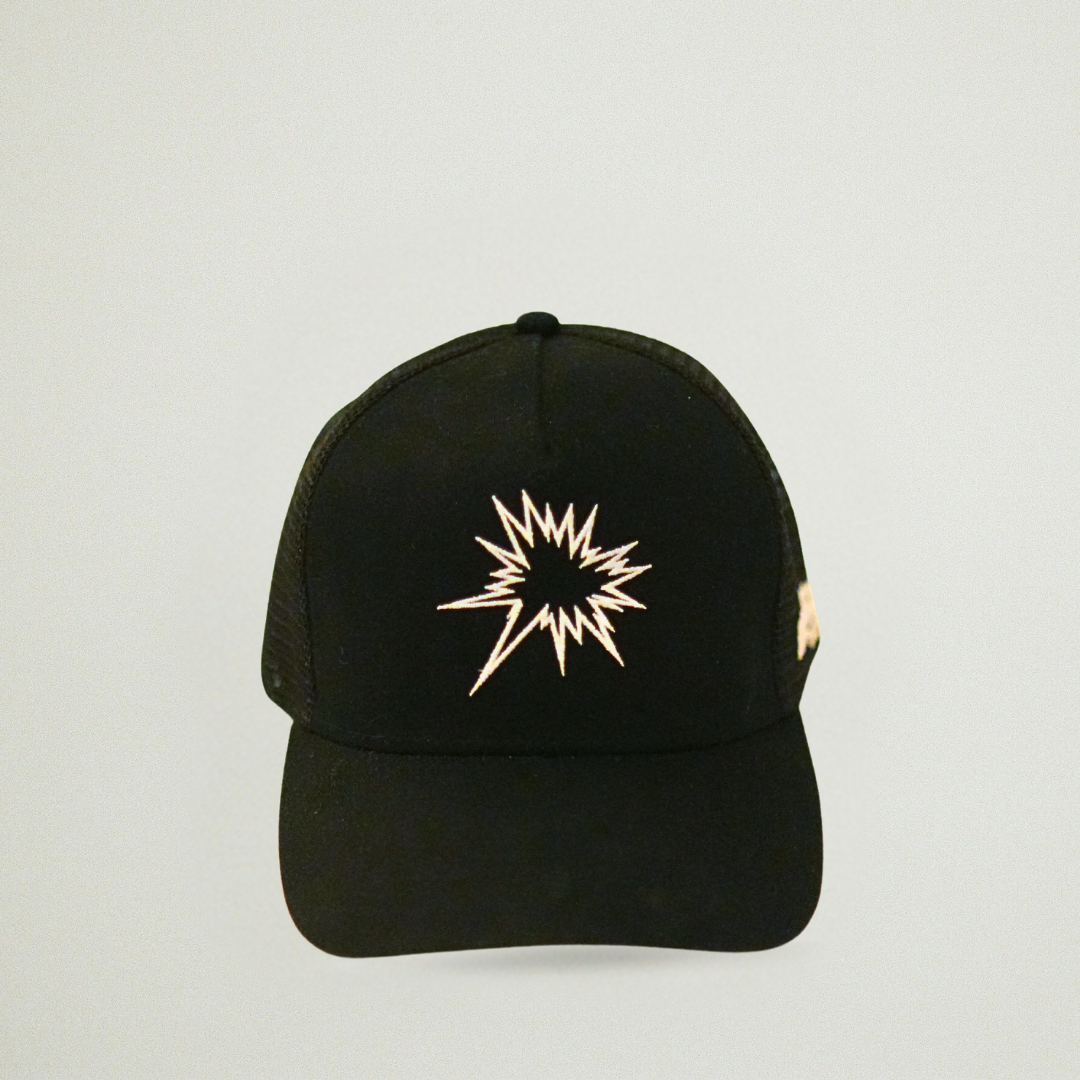 Black - Instant Spark Logo Trucker